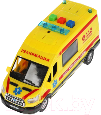 Автомобиль игрушечный Технопарк Ford Transit Реанимация / TRANSITVAN-16PLAMB-YE