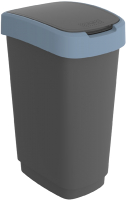 Контейнер для мусора Rotho Twist / 1754506161 (50л, черный/синий) - 