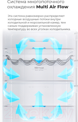 Холодильник с морозильником Maunfeld MFF186NFRR