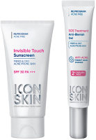 

Крем солнцезащитный, SPF 30 Для проблемной кожи+Подарок Гель SOS против воспалений
