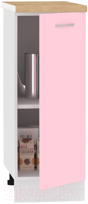 Шкаф-стол кухонный Кортекс-мебель Корнелия Лира НШ30р (розовый/дуб бунратти)