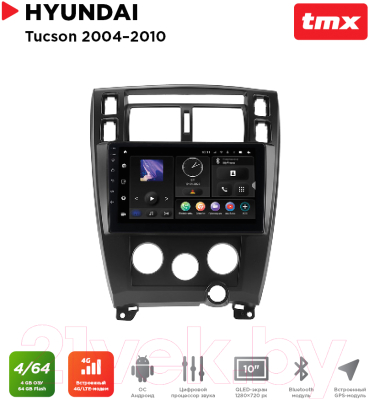 Бездисковая автомагнитола Incar TMX-2406-4
