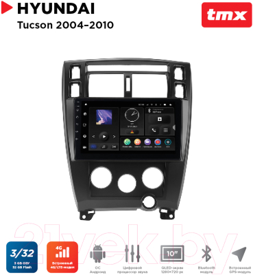 Бездисковая автомагнитола Incar TMX-2406-3
