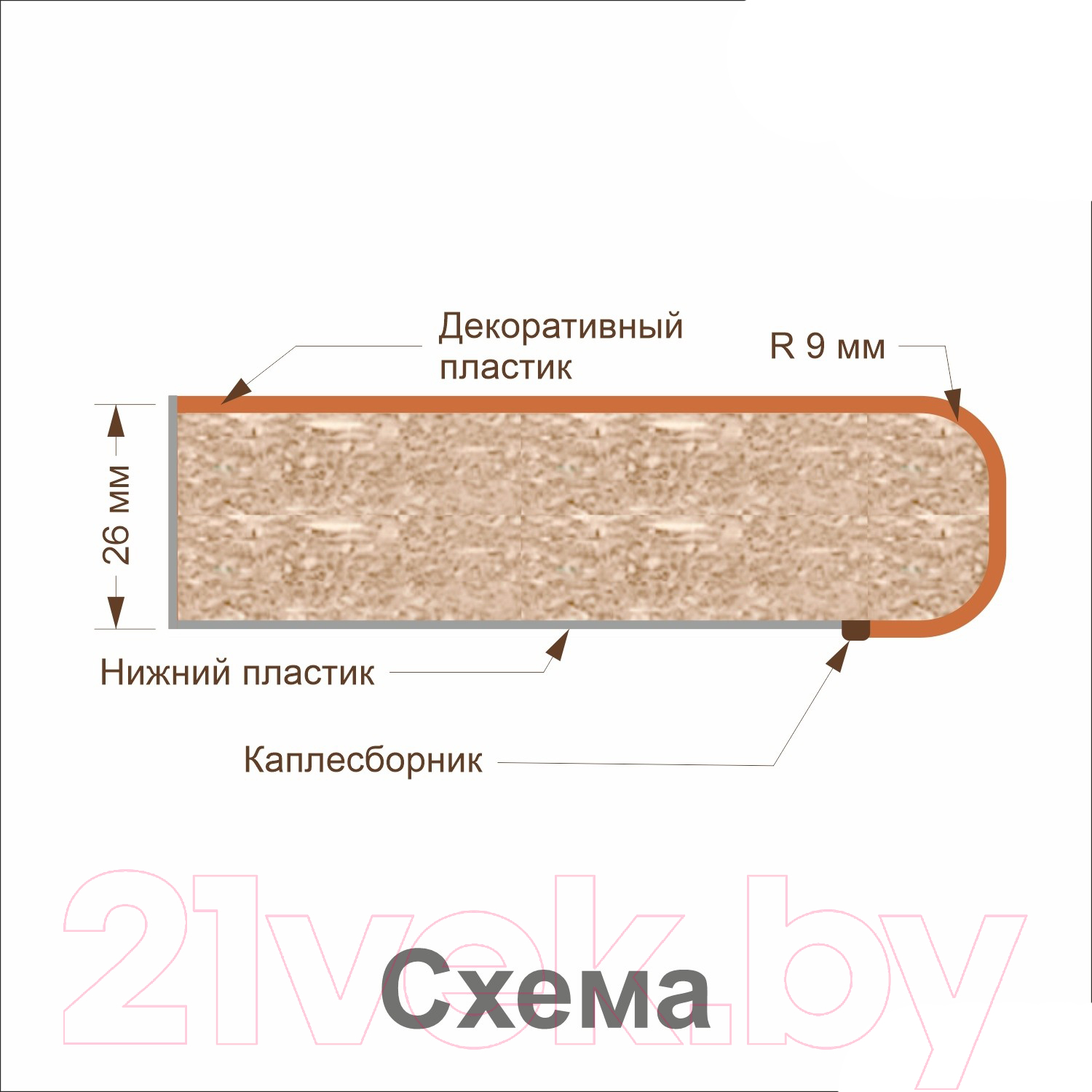 Шкаф-стол кухонный Кортекс-мебель Корнелия Лира НШ30р3ш (белый/дуб бунратти) — фото 4