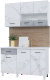Кухонный гарнитур Горизонт Мебель Trend 1300 (мрамор арктик/бетон грей) - 