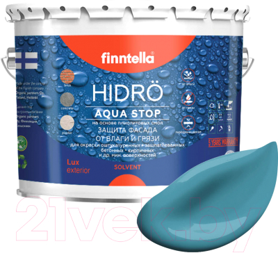 Краска Finntella Hidro Opaali / F-14-1-3-FL016 (2.7л, голубой)