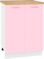 Шкаф-стол кухонный Кортекс-мебель Корнелия Лира НШ60р (розовый/дуб бунратти) - 