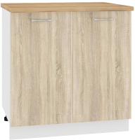 Шкаф-стол кухонный Кортекс-мебель Корнелия Лира НШ80р (дуб сонома/дуб бунратти) - 