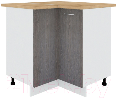 Шкаф-стол кухонный Кортекс-мебель Корнелия Лира НШУ угловой (береза/дуб бунратти)