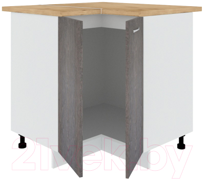 Шкаф-стол кухонный Кортекс-мебель Корнелия Лира НШУ угловой (береза/дуб бунратти)