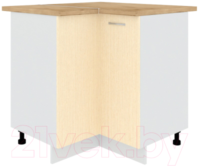 Шкаф-стол кухонный Кортекс-мебель Корнелия Лира НШУ угловой (венге светлвый/дуб бунратти)