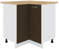 Шкаф-стол кухонный Кортекс-мебель Корнелия Лира НШУ угловой (венге/дуб бунратти) - 