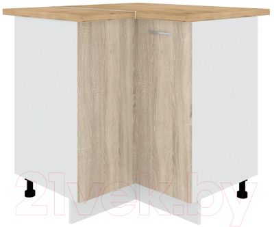 Шкаф-стол кухонный Кортекс-мебель Корнелия Лира НШУ угловой (дуб сонома/дуб бунратти)