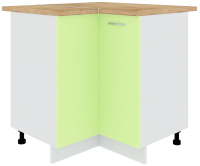 Шкаф-стол кухонный Кортекс-мебель Корнелия Лира НШУ угловой (зеленый/дуб бунратти) - 