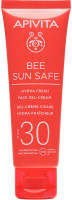 Крем солнцезащитный Apivita Bee Sun Safe SPF30 Увлажняющий освежающий крем-гель (30мл) - 