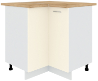 Шкаф-стол кухонный Кортекс-мебель Корнелия Лира НШУ угловой (кремовый/дуб бунратти) - 