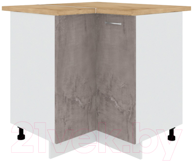 Шкаф-стол кухонный Кортекс-мебель Корнелия Лира НШУ угловой (оникс/дуб бунратти)