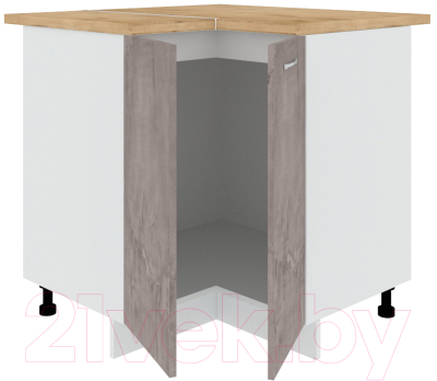 Шкаф-стол кухонный Кортекс-мебель Корнелия Лира НШУ угловой (оникс/дуб бунратти)