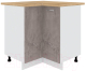 Шкаф-стол кухонный Кортекс-мебель Корнелия Лира НШУ угловой (оникс/дуб бунратти) - 