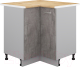 Шкаф-стол кухонный Кортекс-мебель Корнелия Лира НШУ угловой (оникс/дуб бунратти) - 