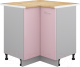Шкаф-стол кухонный Кортекс-мебель Корнелия Лира НШУ угловой (розовый/дуб бунратти) - 