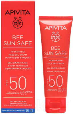Крем солнцезащитный Apivita Bee Sun Safe SPF50 Увлажняющий освежающий крем-гель (50мл)