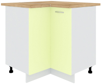 Шкаф-стол кухонный Кортекс-мебель Корнелия Лира НШУ угловой (салатовый/дуб бунратти) - 