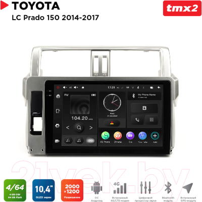 Бездисковая автомагнитола Incar TMX2-2208-4
