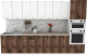 Готовая кухня Eligard Lion 3.2 (белый структурный/дуб нокс/малага) - 
