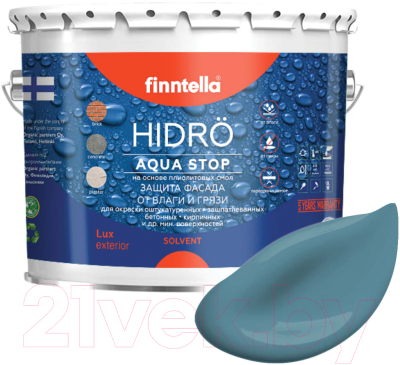 Краска Finntella Hidro Enkeli / F-14-1-3-FL012 (2.7л, пастельно-бирюзовый)