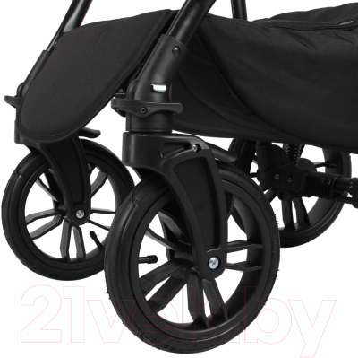 Детская универсальная коляска INDIGO Special+F 3 в 1 (Is 09, темно-серая кожа)