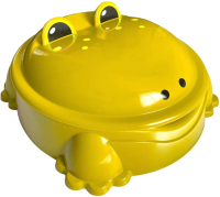 Песочница-бассейн Пластик Лягушка с крышкой (желтый) - 