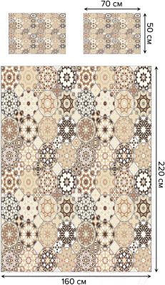 Набор текстиля для спальни Ambesonne Восточный орнамент 160x220 / bcsl_59210
