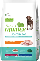 Сухой корм для собак Trainer Natural для сред. и крупных пород с избыточным весом с индейкой (12кг) - 