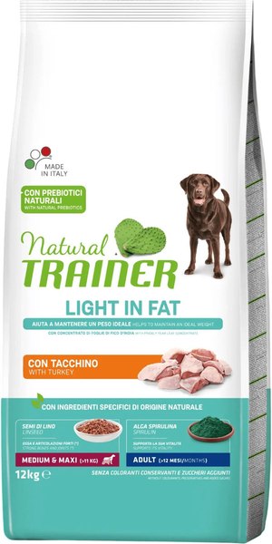 Сухой корм для собак Trainer Natural для сред. и крупных пород с избыточным весом с индейкой