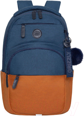 Рюкзак Grizzly RD-341-2 (синий/оранжевый)