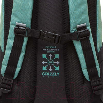 Рюкзак Grizzly RD-342-1 (черный/мятный)