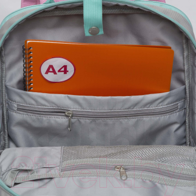 Рюкзак Grizzly RD-343-2 (серый/розовый/мятный)