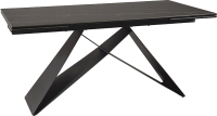 Обеденный стол Signal Westin 160-240x90 (черный Sahara Noir/черный матовый) - 