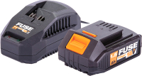 Аккумулятор для электроинструмента Villager Fuse 18V 1.5Ah+2.4A / 067112 (с зарядным устройством) - 
