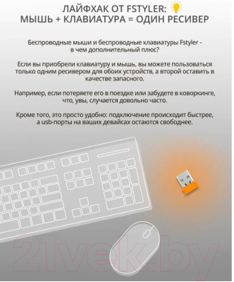 Клавиатура A4Tech Fstyler FBK30 (черный/серый)
