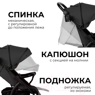 Детская прогулочная коляска Bubago Model Cross Air / BG 114-6 (графитовый)