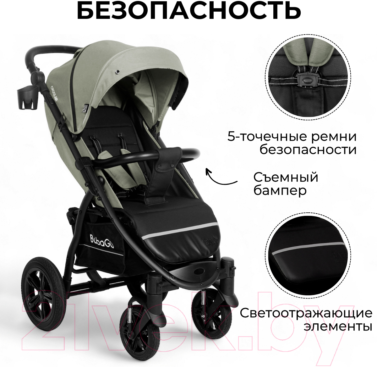 Детская прогулочная коляска Bubago Model Cross Air / BG 114-5