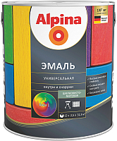 Эмаль Alpina Универсальная (2.5л, белый шелковисто-матовый) - 