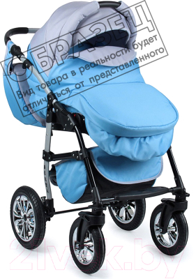 Детская универсальная коляска Alis Berta 2 в 1 (be10, темно-синий/мятный)