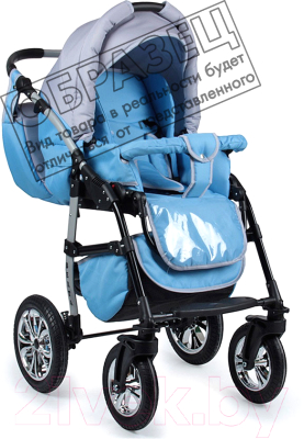 Детская универсальная коляска Alis Berta 2 в 1 (be10, темно-синий/мятный)