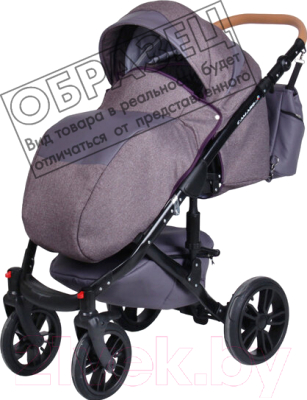 Детская универсальная коляска Alis Camaro 2 в 1 (Cm 02, черный узор/черная кожа)