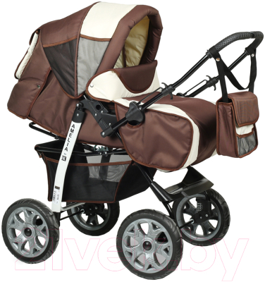 Детская универсальная коляска Alis Amelia I (Am 02, коричневый/светло-бежевый)