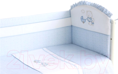 Комплект постельный для малышей Lappetti Прогулка / 6026/1 (голубой)