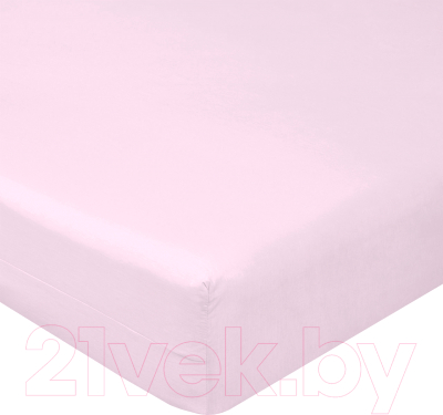 Простыня Luxsonia Поплин на резинке 160x200 / Мр0040-3 (розовый)